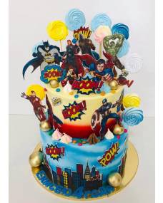 Детский торт Супергерои 3