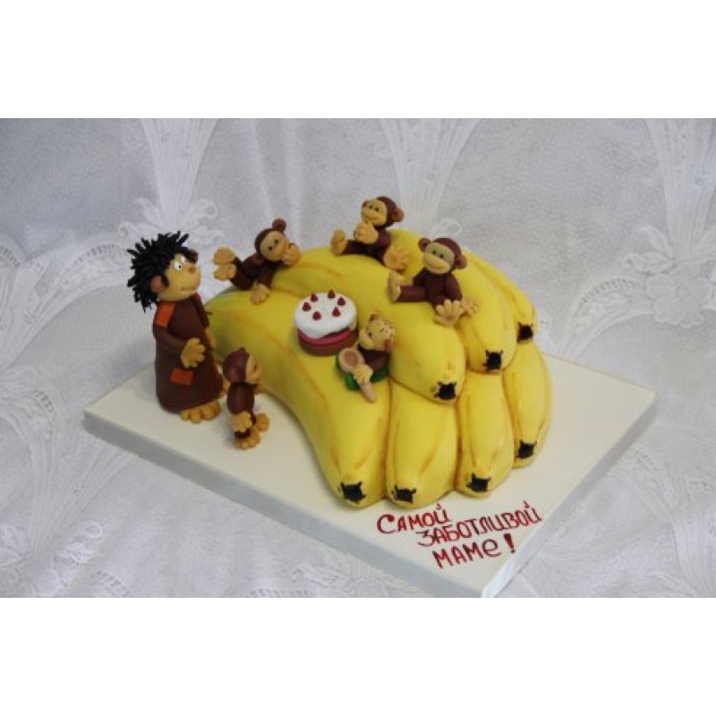 Новогодний торт в виде обезьяны своими руками
