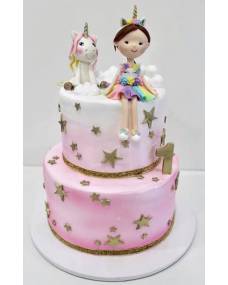 Дитячий торт Дівчинка і поні
