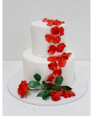 Свадебный тортЛистья розы