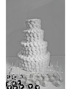 Свадебный тортБелоснежная фата