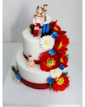 Свадебный тортУкраинский колорит
