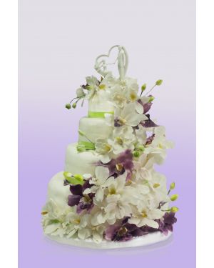Свадебный тортВодопад орхидей